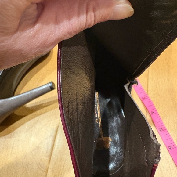 FIORIFRANCESI two tone high heel leather booties boots sz 39 8-8.5 - Picture 9 of 9